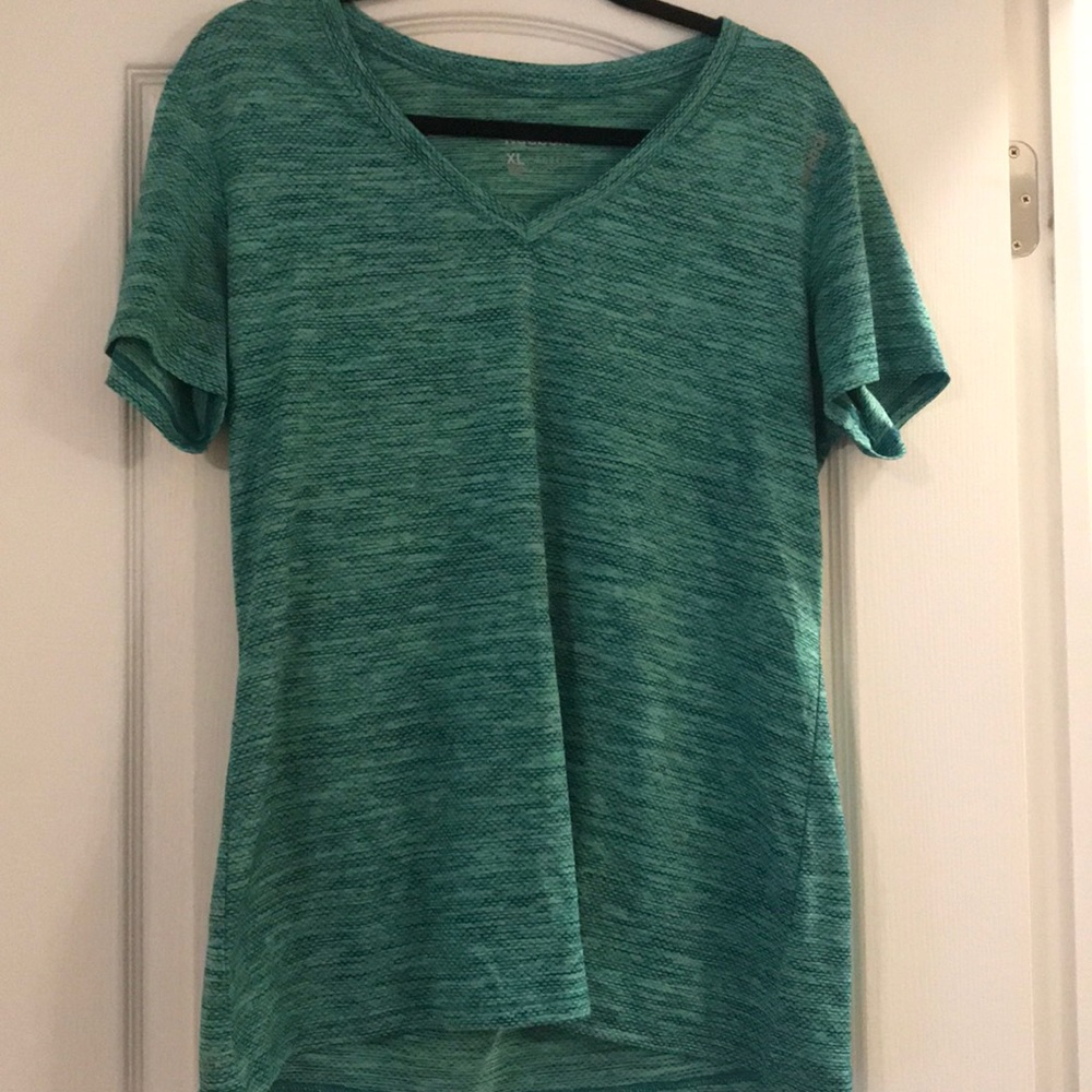 Reebok Green V-neck Workout Top 3/$20